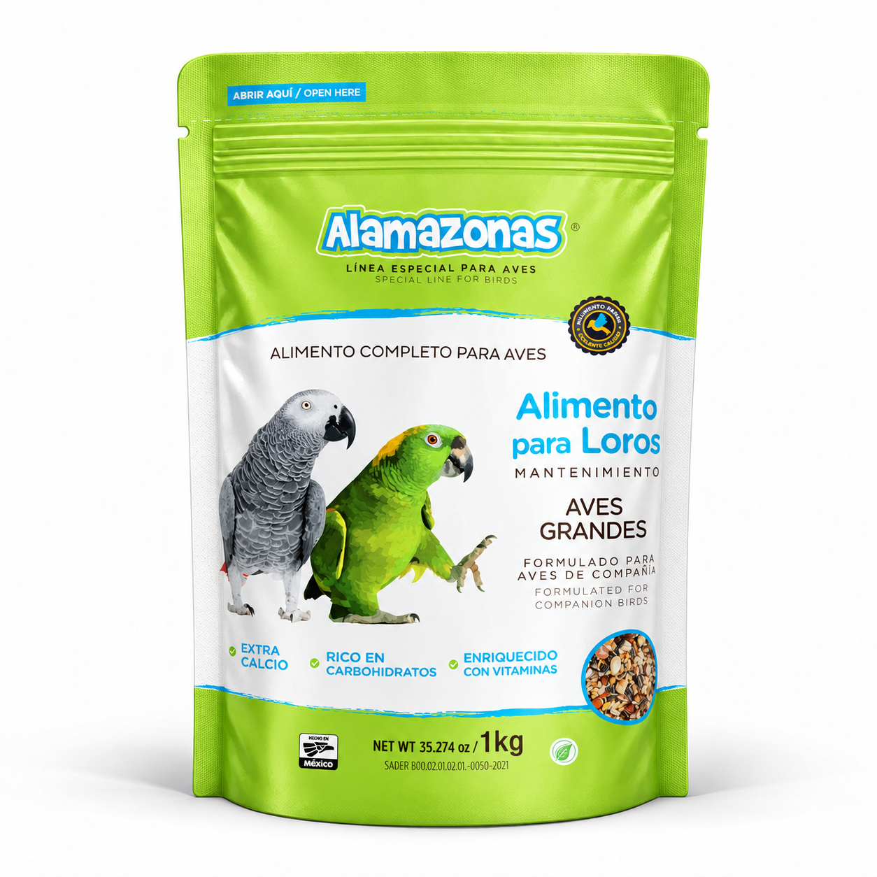 Alimento Mantenimiento para Loros, Cacatúas y Guacamayas