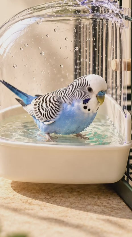 Bañera Exterior para Canarios Agapornis Periquitos