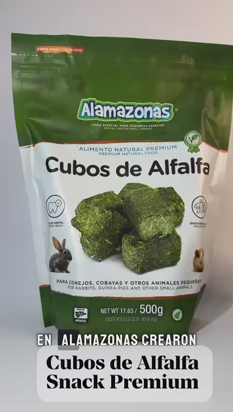 Cubos de Alfalfa Snack Premium 500g Hámster, Cuyo (Cavia) Jerbo, Chinchilla y Conejo (Rabbit) (copia)