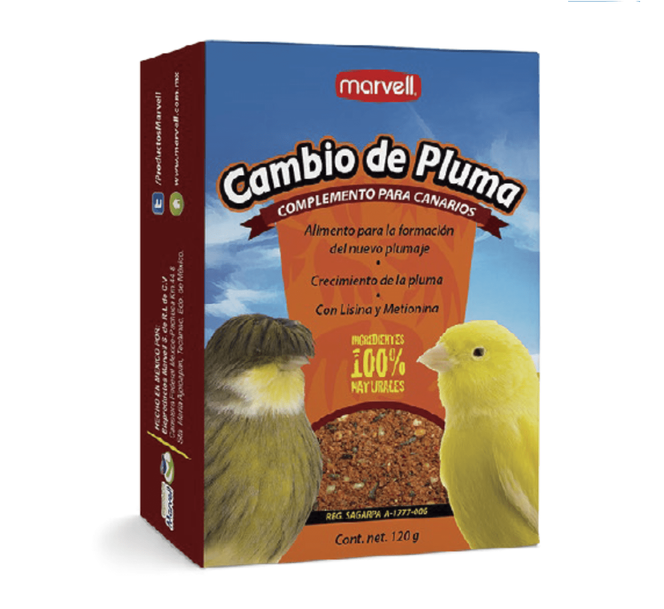 Complemento Cambio de Pluma para Aves Marvell
